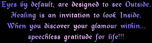 Healing is an invitation to discover glamour within